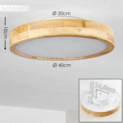 meibeileil Wabi-Sabi Holzoptik Deckenlampe,42CM LED Deckenleuchte,Dimmbar | Runde Deckenlampe mit Fernbedienung,Acryl-Lampenschirm,Lampe Decke für