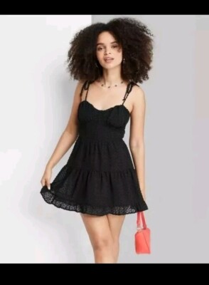 Women's Sleeveless Corset Fit & Flare Mini Dress - Wild Fable Black Xs Women's Sleeveless Corset Fit & Flare Mini Dress - Wild Fable Black Xs