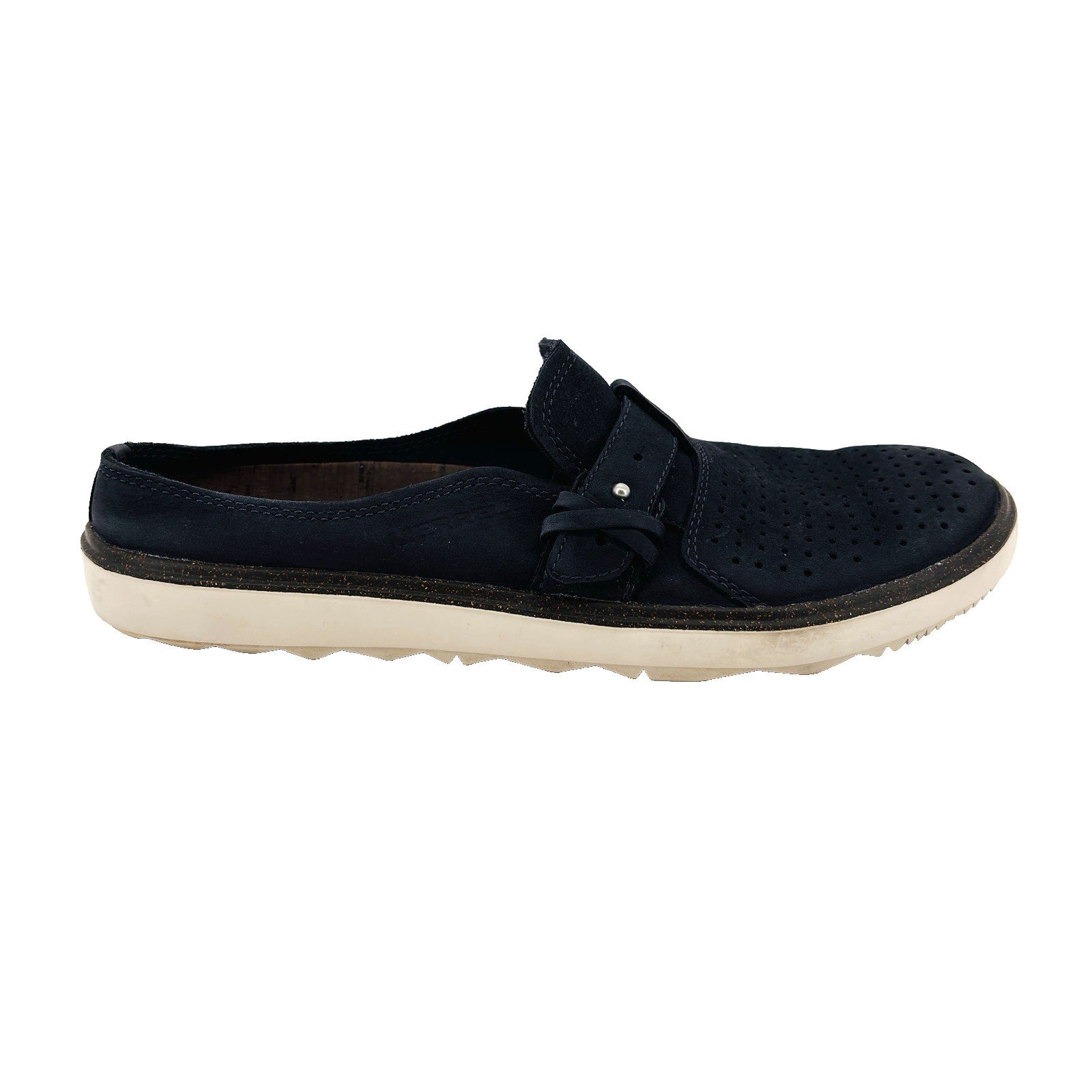 Scarpe sandali slip on uomo 8 5 Merrell Around Town Mule blu navy pelle J03700