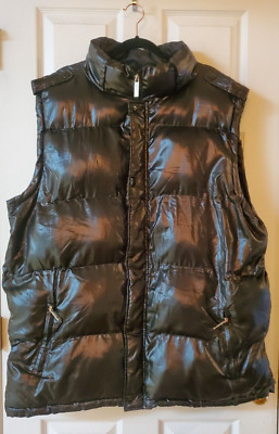 Access Men s Black Bomber Vest Jacket Zipper - snaps Size 2XL 