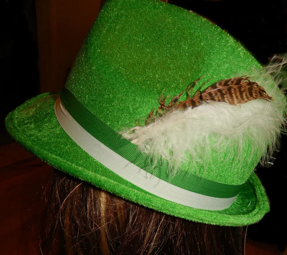 Alemán Alpino Bávaro Oktoberfest Disfraz Sombrero Caballero Cerveza Fiesta Fieltro Verde Foto 4 de 4