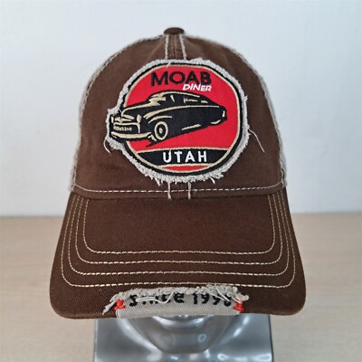 MOAB DINER UTAH SINCE 1993 ADJUSTABLE STRAPBACK BASEBALL HAT/CAP, BROWN, UT