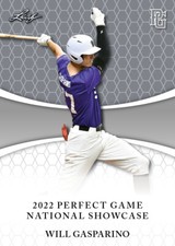 Will Gasparino 2022 10 ct lot Leaf Perfect Game Nike AA Classic Aflac All Star G