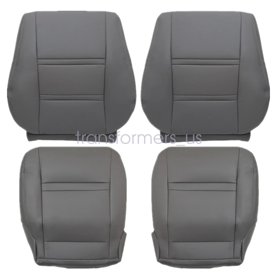 Cubierta de asiento de cuero gris para conductor y pasajero Toyota Land Cruiser 1990 a 1997 Foto 2 de 4