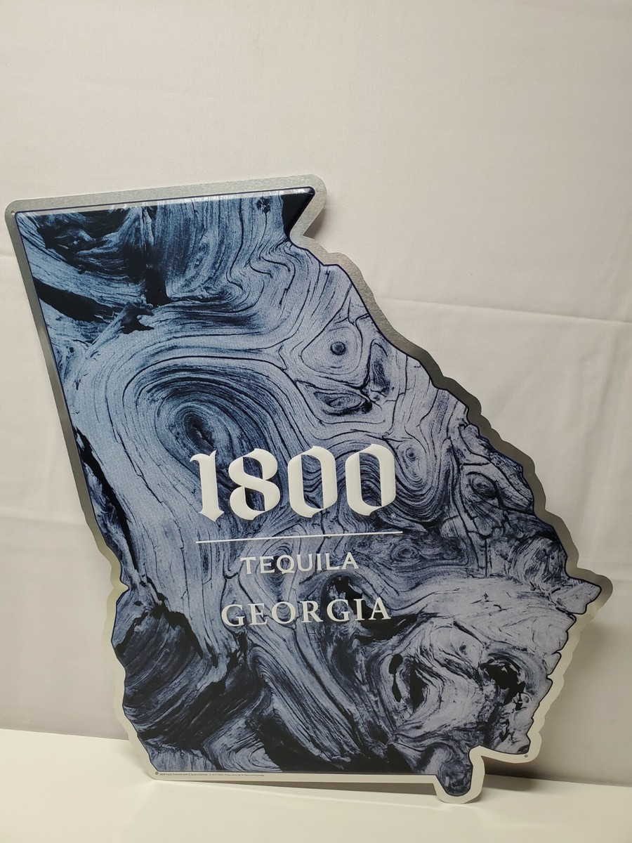 1800 Tequila Blue Tin Sign-Georgia State 21-3/8
