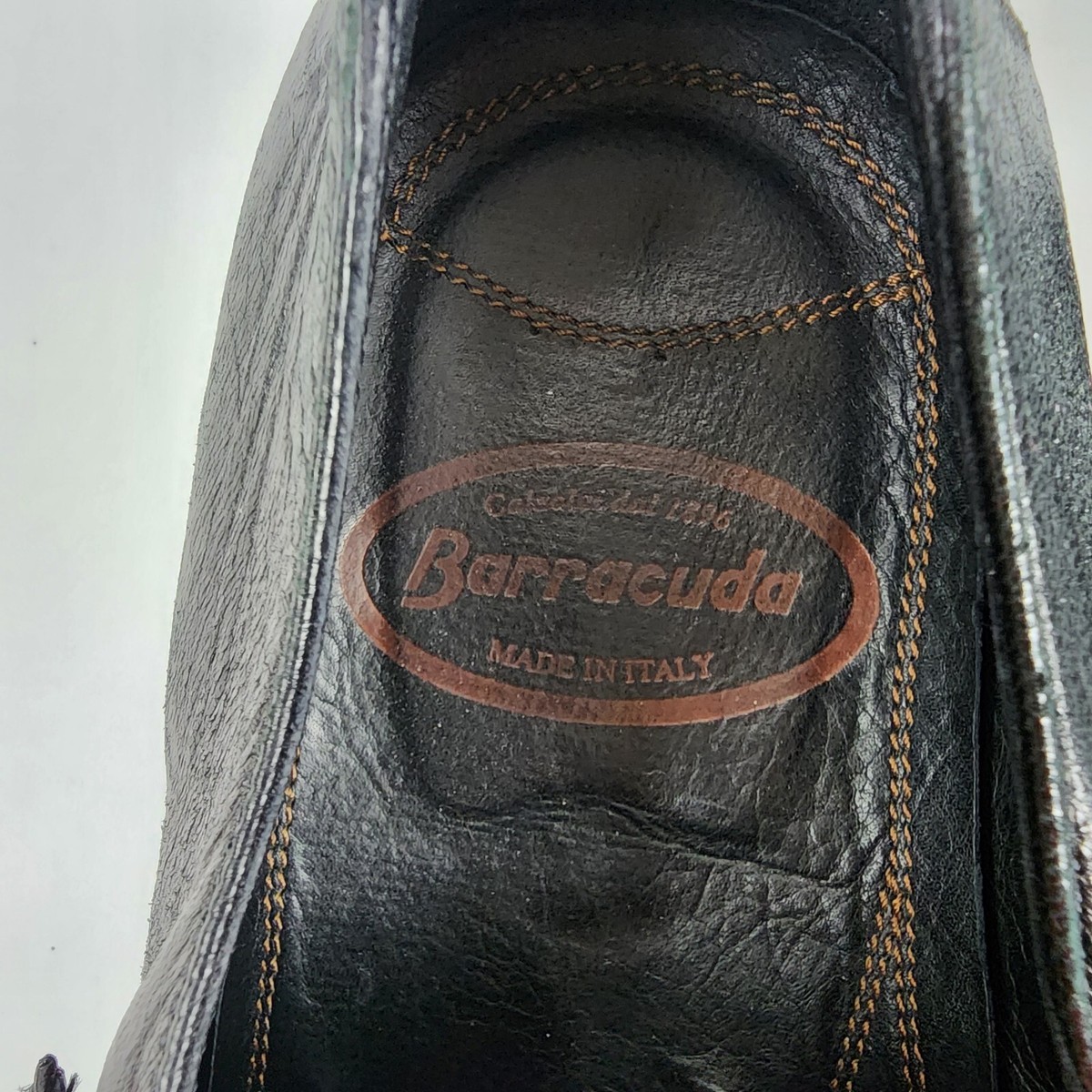 Barracuda Calzolai dal 1896 Mens Black Lace up Dress Shoes Carbon Black Patent Leather Lace Up Dress Shoes - Bared Footwear main image 2