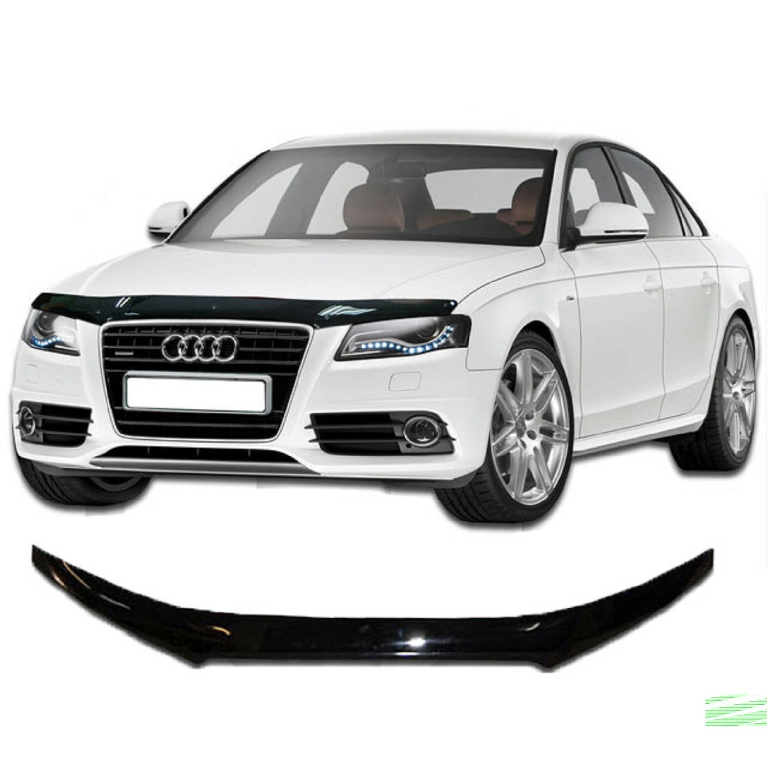 Déflecteur de capot Audi A4 B8 anti gravillons Scoutt pour trajets autoroute