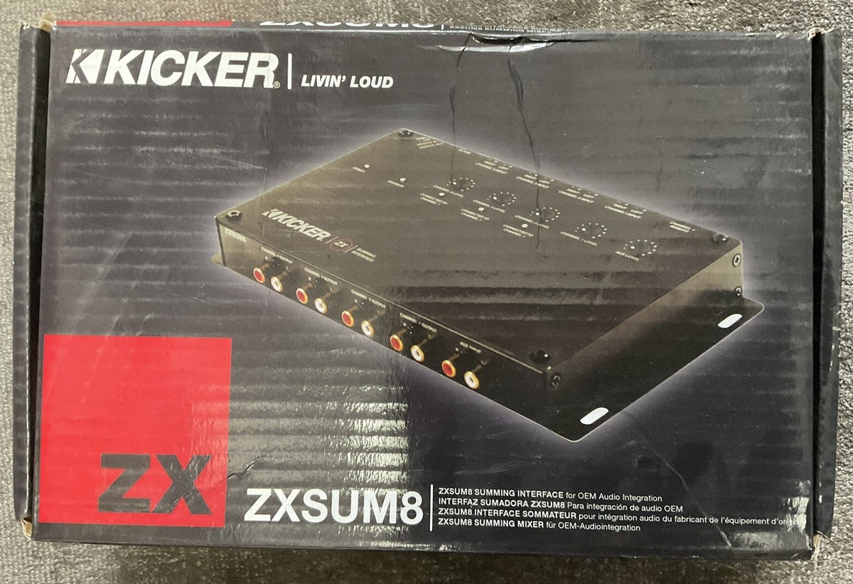 KICKER ZXSUM8 LINE OUT CONVERTER SUMMING INTERFACE 8 CHANNEL KICKER ZXSUM8 LINE OUT CONVERTER SUMMING INTERFACE 8 CHANNEL