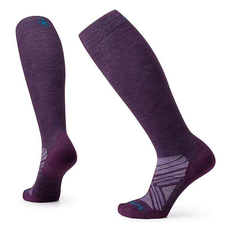 Smartwool Women's Zero Cushion Ski Socks Purple Iris Medium Over-The-Calf