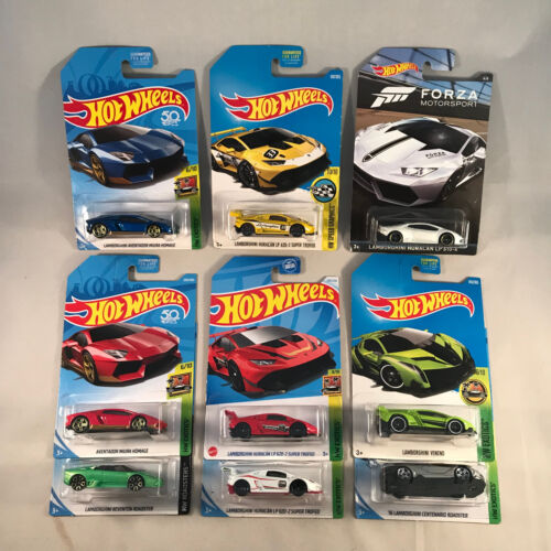 Hot Wheels LAMBORGHINI Miura Homage KMart blue red yellow Huracan FORZA lot 9