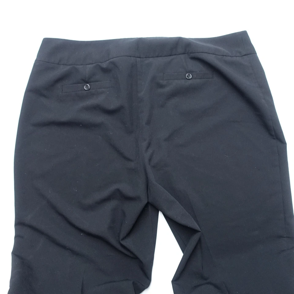 Fashion Bug Chino Pants Women's 20 Black Stretch Zip Fly Dark Wash Straight Leg - Image 2 of 4