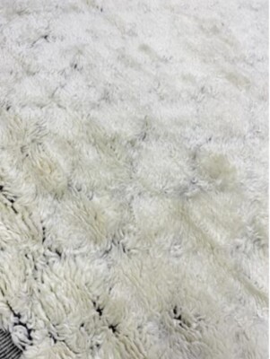 8 X 10 Beni Ourain Morrocan Styles Knotted Fine Wool New White Black Shaggy Pile