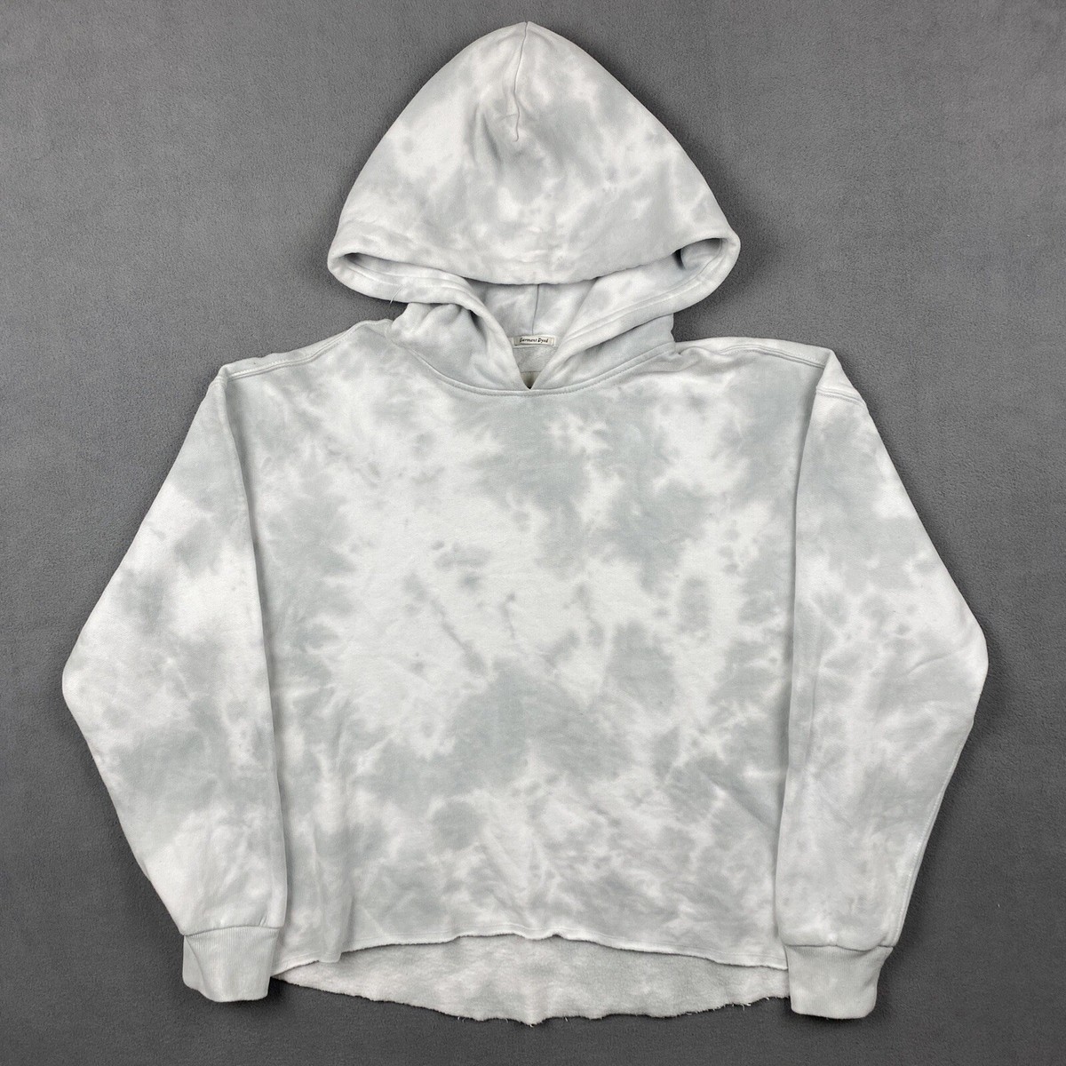 Abercrombie Fitch Hoodie Women's M Gray Tie Dye Cropped Soft Crop Sweatshirt  | eBay