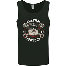 Bulldog Custom Motorcycle Motorbike Biker Mens Vest Tank Top