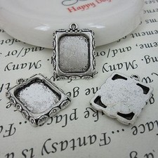 10pcs 20x17mm Antiqued Silver Picture Frame Charm H0377