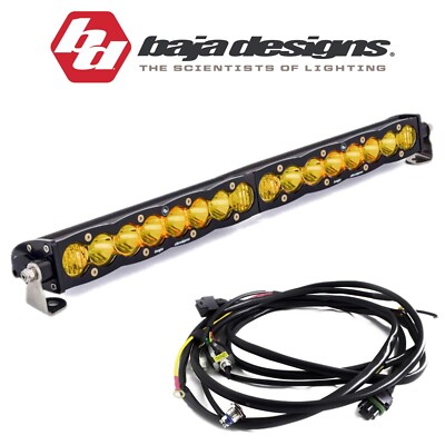 Baja Designs 20'' S8 Amber Driving/Combo Light Bar W/ Toggle Harness & Backlight