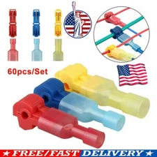 1 Set T-Tap Splice Wire Connector Insulated Spade Electrical Crimp Terminals Kit