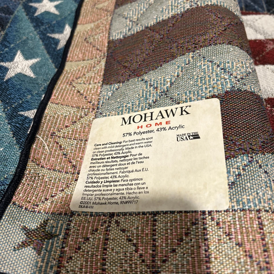 Vtg Set Of 4 Mohawk Home American Flag Placemats. Made In USA - Image 2 of 4