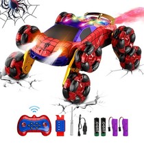 Terucle Spider RC Cars Remote Control Stunt Car With Spray Cool Light Transform