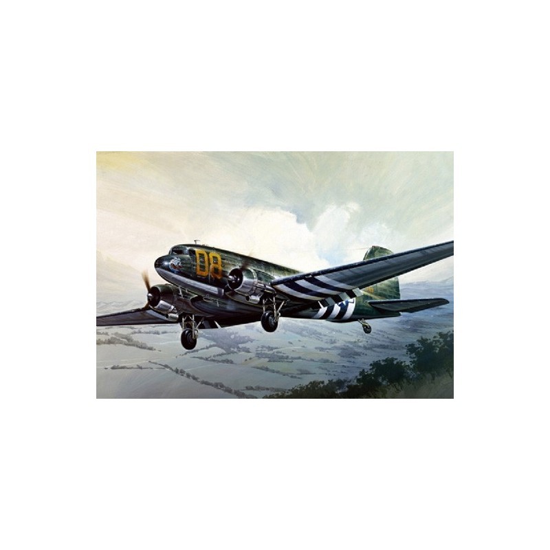 Maquette C-47 Skytrain Italeri 127 avion historique 1/72 en plastique fin