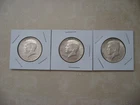 1964 Kennedy Half Dollar - 3 coins - 90% Silver Circulated condition