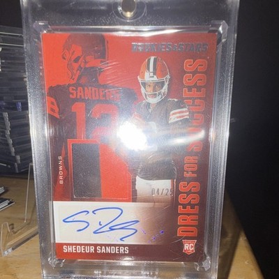 Panini 2025 Rookies & Stars Shedeur Sanders Dress for Success DFS-SSS Auto /25