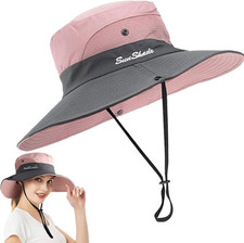 Sonnenhut für Damen – UPF 50+ Outdoor-Hut mit breiter Krempe, UV-Schutz, faltbar