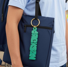 Personalized Name 3D Printed Keychain - Kids Schoolbag Tag, Water Bottle Label