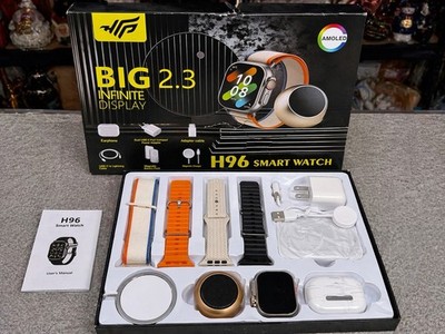 H96 Smart Watch Set 2.3  Multi Band Kit Charger Earbuds Speaker Bundle