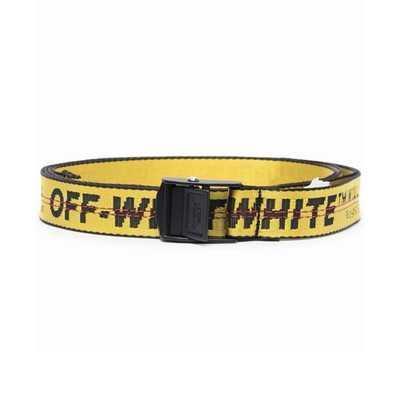 AUTHENTIC Off-White Yellow/Black Military Belt 2.0in One Size Adjustable Buckle