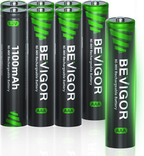BEVIGOR AAA Rechargeable Batteries 8 Pack - 1100Mah 1500 Cycles High Capacity Ni 1.40 per battery