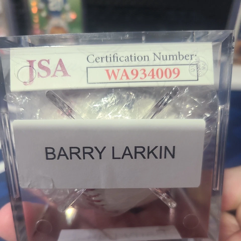 Barry Larkin Signed Hall of Fame MLB Baseball JSA COA Reds - Image 3 of 3