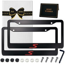 2 Pcs Compatible With Porsche License Plate Frame Aluminum License Plate Holder