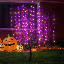 7 Feet Halloween Willow Tree, 256 LED Lights for Home, Festival, Nativity,Party,