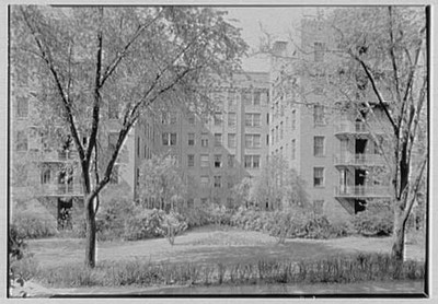Long Island City NY 1940 Phipps Garden Apartments Old Section Garden Entrance