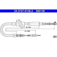 ATE 24.3727-0136.2 Seilzug, Feststellbremse