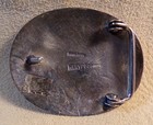 Navajo (Dine) handmade nickel silver & nugget turquoise belt buckle by Mary Joe — photo 3