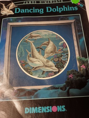 Dancing Dolphins Water Scene James Himsworth  Dimensions Cross Stitch Chart G10