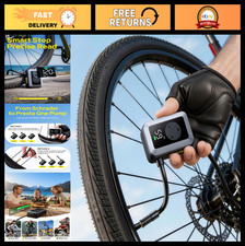 Electric Mini Bike Tire Pump 120PSI, Portable Bicycle Air Pump with Digital Gaug