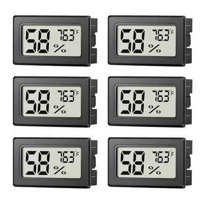 6 Pack Mini Digital Hygrometer Thermometer, Indoor Humidity & Temperature Gauge