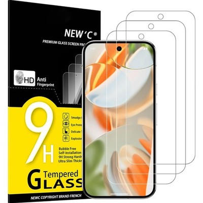 Bildschirm Schutzglas, 3er Pack, Google Pixel 10/10 Pro, Pixel 9/9 Pro, Kratz...