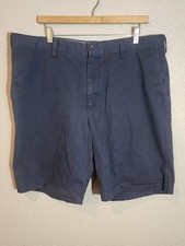 Banana Republic Men's Chino Shorts, Navy Blue, Size 38x9.5, Flat Front, Cotton