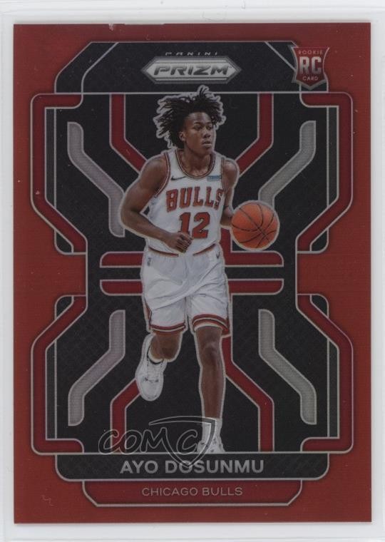 2021-22 Panini Prizm Red Prizm 150/299 Ayo Dosunmu #271 Rookie RC 14cm
