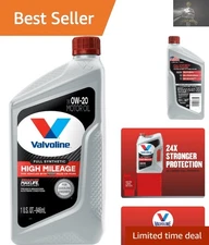 1 QT Full Synthetic High Mileage Motor Oil with MaxLife Technology - 32 Fl Oz