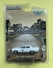GreenLight Matador 1971 AMC Matador White 1:64 Diecast Car Exclusive