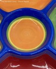 Dansk Caribe Multicolor Hand Painted Microwave Safe Chip And Dip Platter — photo 4