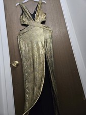 FASHIONINOVAGoing On Holiday Slit Dress - Gold