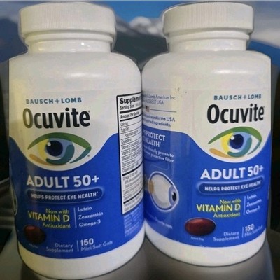 Bausch + Lomb Ocuvite Adult 50+ Eye Vitamin & Mineral 150 X 2 = 300 Softgels