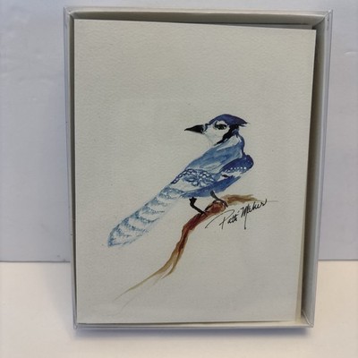 Fine Lines Cards 8 Blue Bird Note Cards With Envelopes Stationery