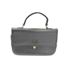 Borsa a mano da donna BURBERRY in pelle nera con hardware dorato